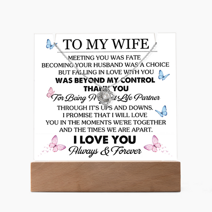 To My Wife Meeting You Was Fate Keepsake Acrylic Bundle