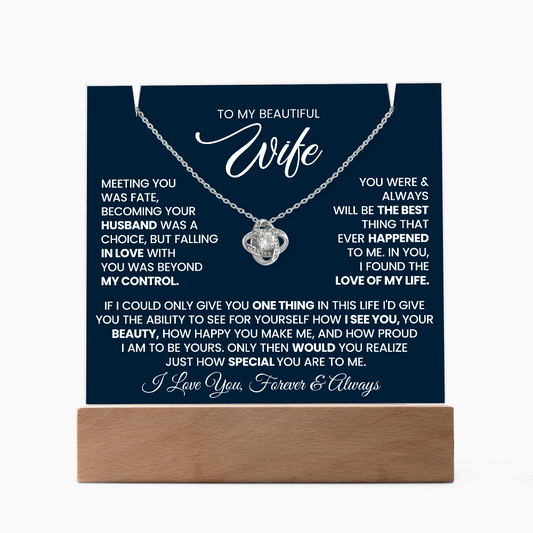 To My Beautiful Wife Keepsake Acrylic Bundle