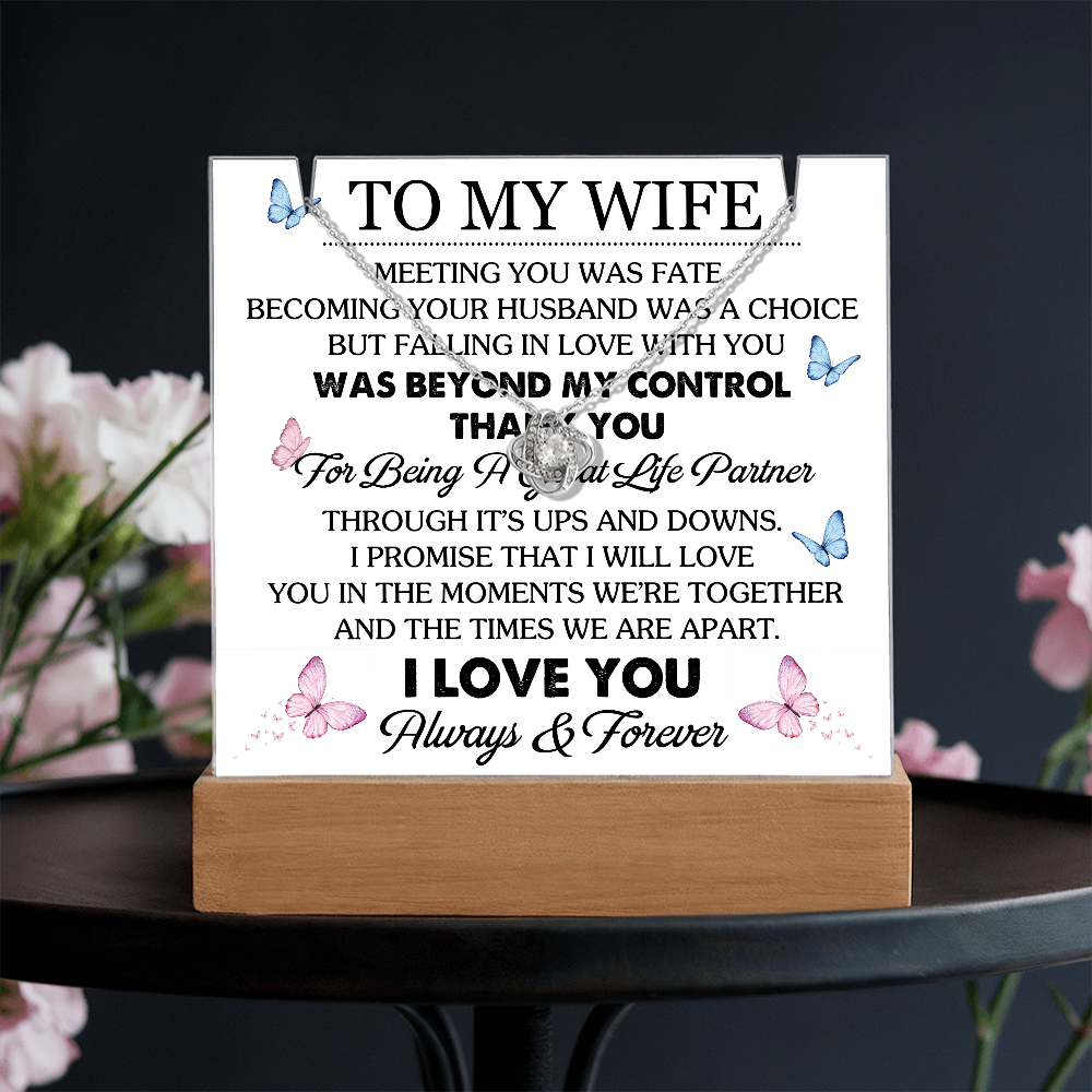 To My Wife Meeting You Was Fate Keepsake Acrylic Bundle