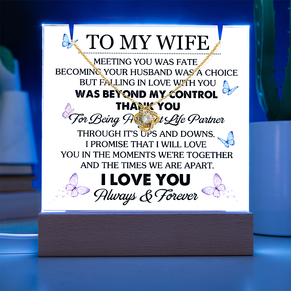 To My Wife Meeting You Was Fate Keepsake Acrylic Bundle