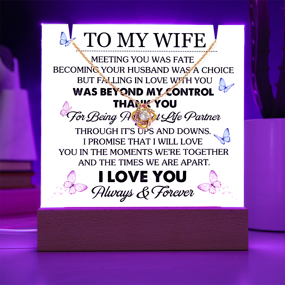 To My Wife Meeting You Was Fate Keepsake Acrylic Bundle