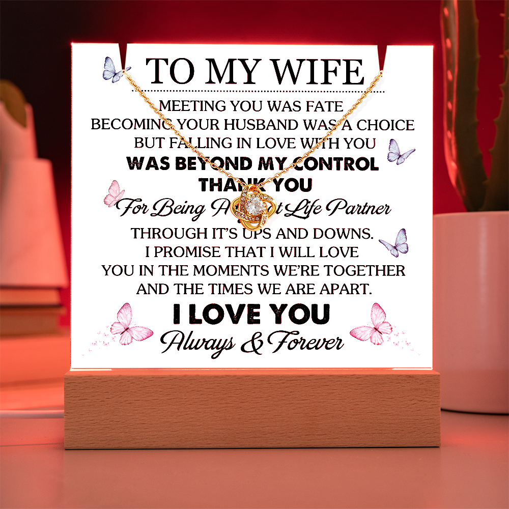 To My Wife Meeting You Was Fate Keepsake Acrylic Bundle