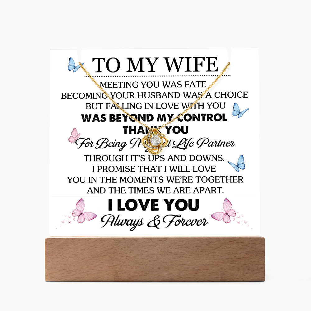 To My Wife Meeting You Was Fate Keepsake Acrylic Bundle