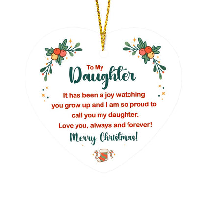 To My Daughter It Has Been A Joy Heart Shaped Ornament