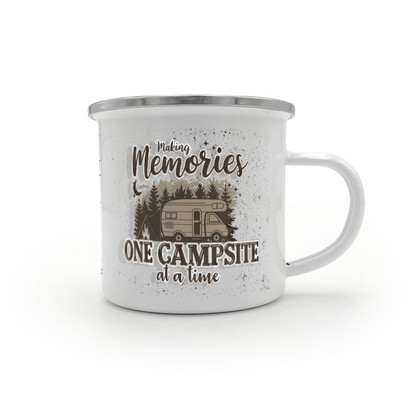 Making Memories One Campsite At A Time 12oz Enamel Camping Mug