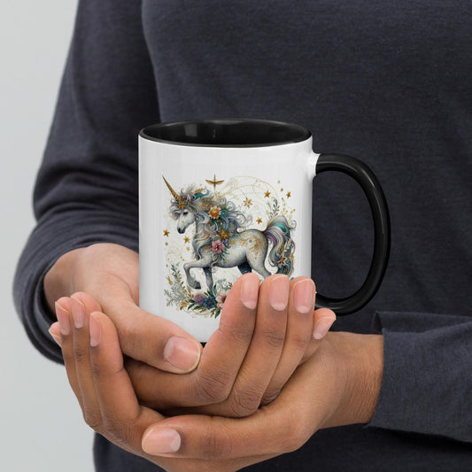 Life Is Better With Unicorns Black Inside Mug