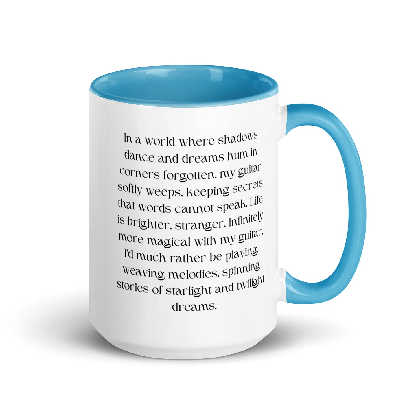 I'd Rather Be Playing Guitar 15oz Mug with Color Inside