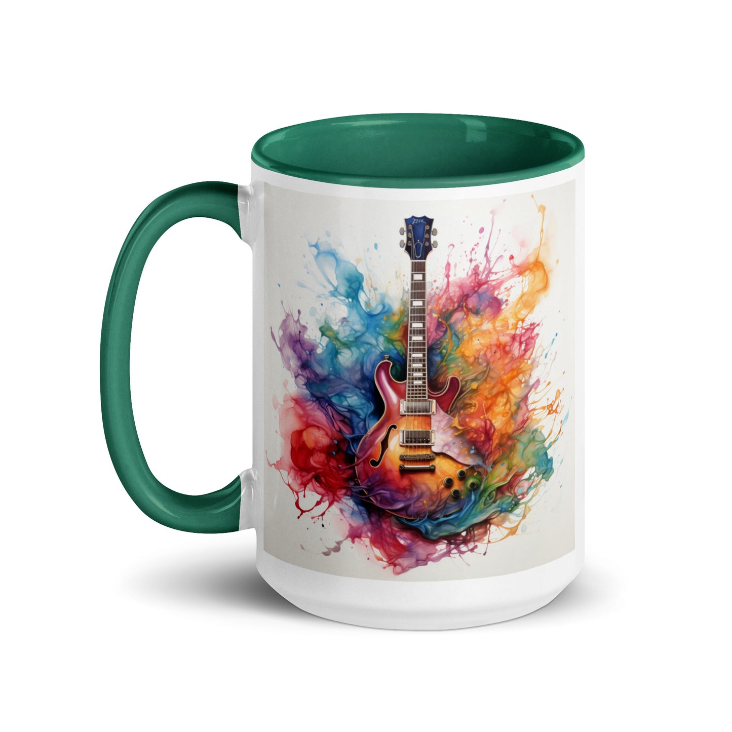 I'd Rather Be Playing Guitar 15oz Mug with Color Inside