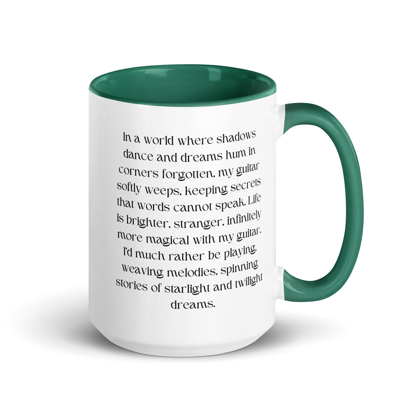 I'd Rather Be Playing Guitar 15oz Mug with Color Inside